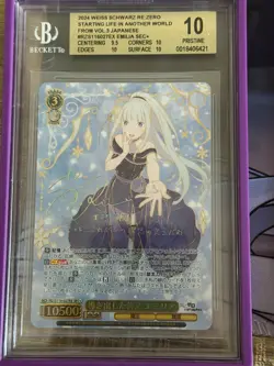 BGS 10 Pristine Emilia SEC+ RZ/S116-027EX Weiss Schwarz Re:Zero JP Signed - Image 1