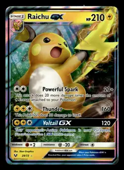 Raichu GX 29/73 Ultra Rare Shining Legends Pokemon Card - Image 1