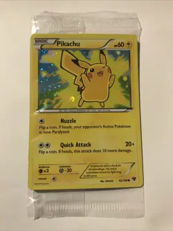 Pokemon Card Pikachu XY 42/146 Holo Movie Promo Factory Sealed Bonus Card - Image 1