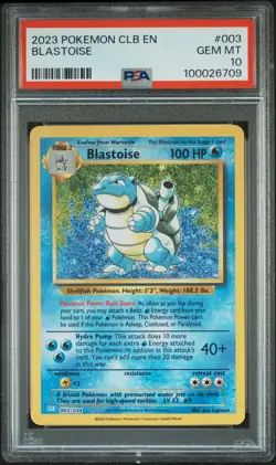 2023 POKEMON CLB CLASSIC CARD GAME #003 BLASTOISE PSA 10 - Image 1