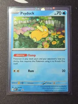 Psyduck (Cosmos Holo) Mega Evolution Promo SVP 007 Pokemon Card NM - Image 1