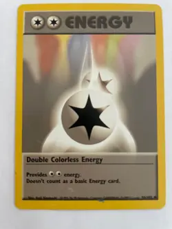 Double Colorless Energy 96/102 Base Set Pokemon Card WOTC 1999 Vintage TCG NM - Image 1