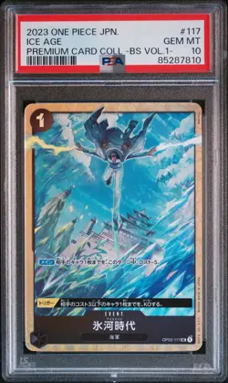 2023 One Piece Ice Age Aokiji Kuzan #117 Japanese Premium Card Coll. PSA 10 - Image 1