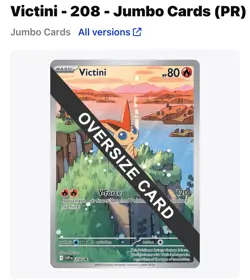 JUMBO Oversized Victini Card SVP208 Scarlet & Violet Promo Pokemon NM - Image 1