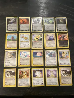 Pokemon TCG Nintendo Meowth, Poochyena, Kangaskhan 20 Card Vintage Lot - Image 1