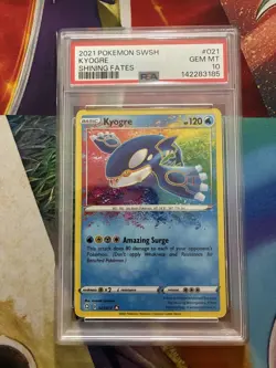 Pokemon Card Kyogre #21 Amazing Rare - 2021 Pokemon Shining Fates 021/072 PSA 10 - Image 1