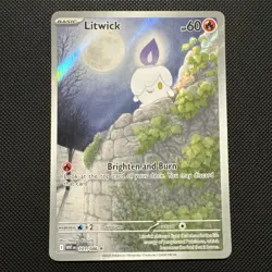 Pokemon TCG Litwick Card White Flare Illustration Rare Holo 101/086 - Image 1