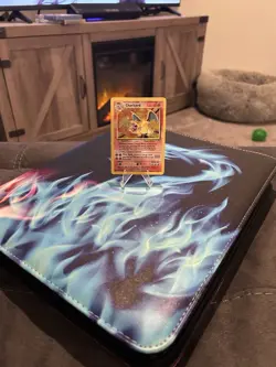 Charizard 004/102 Base Set Holo MP WOTC Vintage Rare Grail Nice Card - Image 1