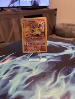 Charizard 004/102 Base Set Holo MP WOTC Vintage Rare Grail Nice Card - Image 2