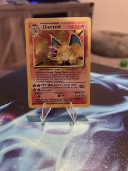 Charizard 004/102 Base Set Holo MP WOTC Vintage Rare Grail Nice Card - Image 3