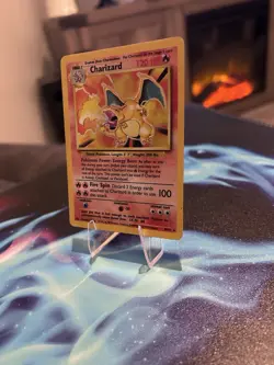 Charizard 004/102 Base Set Holo MP WOTC Vintage Rare Grail Nice Card - Image 5