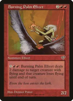 1996 Burning Palm Efreet Mirage Magic the Gathering MTG Uncommon NM - Image 1