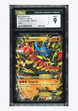 Pokemon CGC 9 M Lucario EX Holo 2014 55/111 Furious Fists English - Image 1