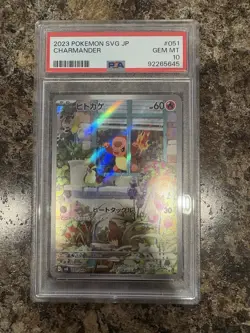 Pokemon Charmander Holo Sv: Venusaur Charizard Blastoise 051/049 PSA 10 - Image 1