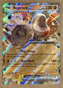 POKEMON SV DESTINED RIVALS REGIROCK EX DOUBLE RARE HOLO 101/182 NM+ - Image 1