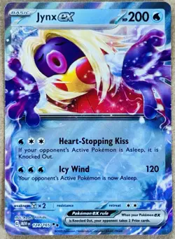 POKEMON SCARLET VIOLET 151 TCG JYNX EX DOUBLE RARE HOLO 124/165 NM+ ENGLISH - Image 1