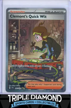 2024 Pokemon Surging Sparks #243 Clemont's Quick Wit Special Illust Rare M431 - Image 1