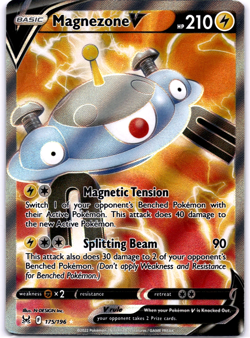 Pokemon TCG Magnezone V 175/196 Swsh11 Lost Origin Full Art Holo Rare Near Mint - Image 1