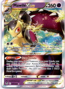 Pokemon TCG Mawile VSTAR 071/195 Silver Tempest Holo Rare Near Mint - Image 1
