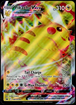 Pikachu VMAX SWSH286 Jumbo Promo SWSH Black Star Pokemon Near Mint - Image 1