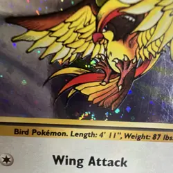 Pokemon TCG Pidgeot Base Set 2 14/130 Holo Rare PARTIAL BUTT SWIRL!!! - Image 5