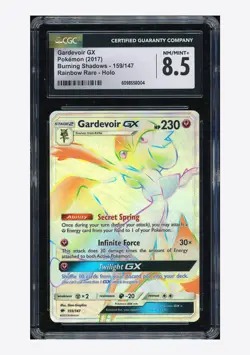 Pokemon CGC 8.5 Gardevoir GX Secret Rare 2017 159/147 Burning Shadows English - Image 1