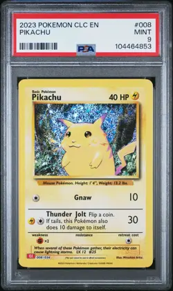 Pokemon Classic Collection English - PIKACHU HOLO - CLC 008/034 - PSA 9 - Image 1