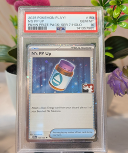 2025 POKEMON PLAY! POKEMON PRIZE PACK: SERIES 7 #153 N'S PP UP PSA 10 - Image 3