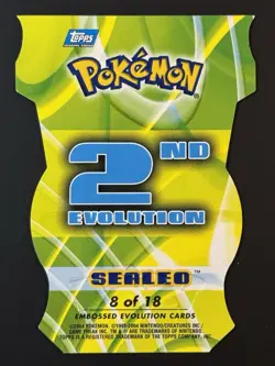 Pokemon Sealeo #8 Topps Advanced Challenge Die Cut Embossed - Image 2