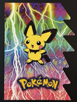 Pokemon Pichu #14 Topps Johto League Champions Die Cut Embossed - Image 1