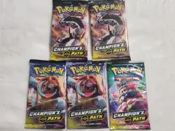 Pokemon TCG Champions Path Booster Packs. 5 Factory Sealed Packs - Image 1
