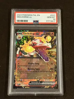 PSA 10 Pokemon PAL EN Paldea Evolved - Skeledirge ex #037 Double Rare Graded - Image 1