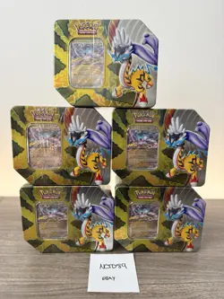 5x LOT FACTORY SEALED Pokemon TCG Raging Bolt EX Tin ✅SHIPS IN 1 DAY✅ - Image 1