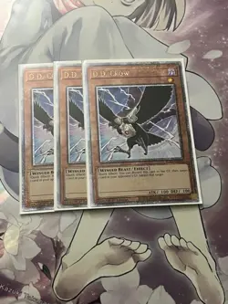 Yugioh! 3x NM-LP D.D. Crow RA02-EN002 (Quarter Century Secret) 1st Edition - Image 1
