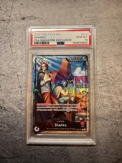 2025 ONE PIECE PROMOS PSA MAGAZINE EXCLUSIVE #001 SHANKS PSA 10 - Image 2