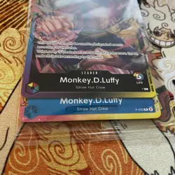 One Piece TCG 2nd Anniversary Promo Pack Sealed - Luffy P-043 & Trio Leader - Image 2