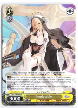 Weiss Schwarz Azur Lane Vol.2 AZL/S119-012 R Implacable Trading Card - Image 1