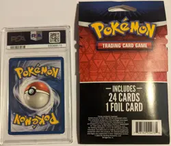 1999 Pokemon Fossil TCG GENGAR-HOLO Card #5 PSA 7 +BONUS PACK! - Image 2