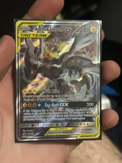 Pikachu & Zekrom GX SM168 SM Promo TAG TEAM GX Holo 240HP Pokemon Card - Image 1