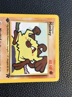 Mankey 61/82 1st Edition Team Rocket Non Holo Pokemon Card - Image 2