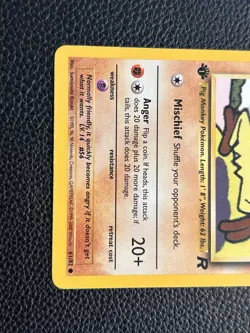 Mankey 61/82 1st Edition Team Rocket Non Holo Pokemon Card - Image 3