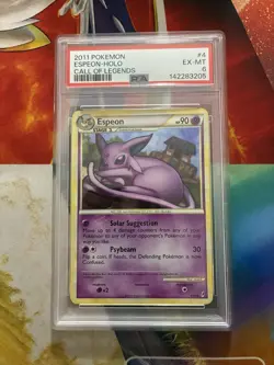 VINTAGE POKEMON CARD ESPEON HOLO 2011 CALL OF LEGENDS #4 PSA 6 FIRE LOW POP - Image 1