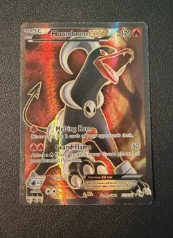 Pokemon Houndoom EX Full Art Ultra Rare Holo Breakthrough 153/162 Card - Image 1