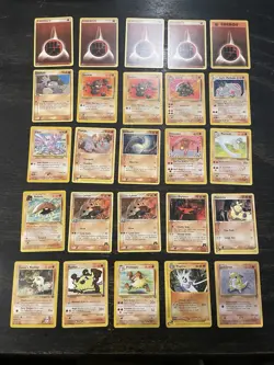 Pokemon TCG Nintendo Golem, Kabuto, Blaine's Mankey, Mankey 25 Vintage Card Lot - Image 1