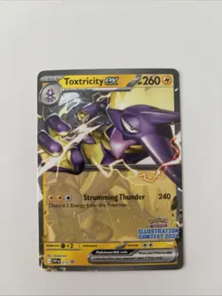 Toxtricity ex SVP215 - 2024 Illustration Contest Promo Stamped Pokemon Card (NM) - Image 1