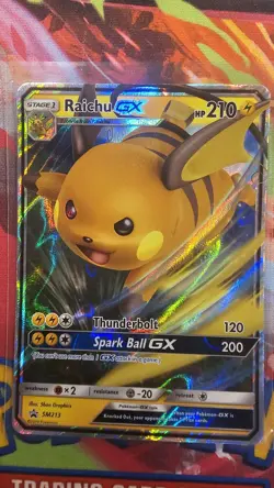 Pokemon Card - Raichu GX SM213 - Black Star Promo - Holo - Image 1