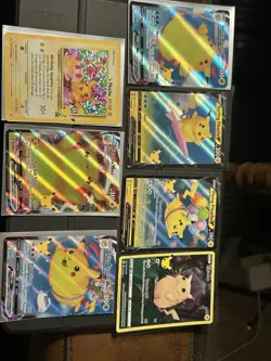 Pokemon Celebrations Pikachu Lot birthday, surfing, flying, VMAX 7 Cards - Image 1