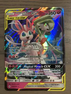 Pokemon 2019 SM Unbroken Bonds Gardevoir Sylveon Tag Team Holo #130/214 - Image 1