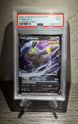 🔥Umbreon V #203🔥 2022 Pokemon TCG Swsh Black Star Promo 💎PSA 9 Mint💎 - Image 1