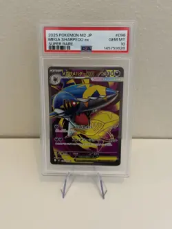 Pokemon Mega Sharpedo ex 098/080 Inferno X Japanese Special Art Rare PSA 10 - Image 1